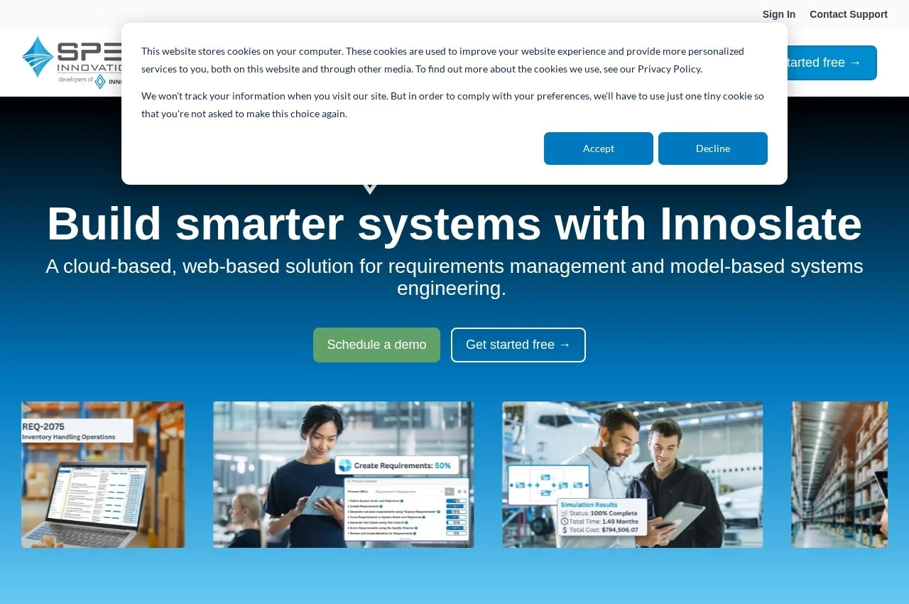 Innoslate screenshot