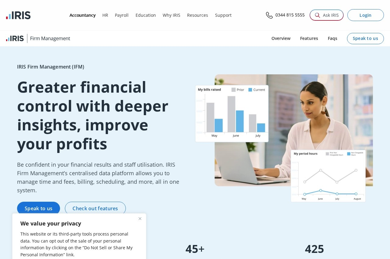 IRIS Firm Management screenshot