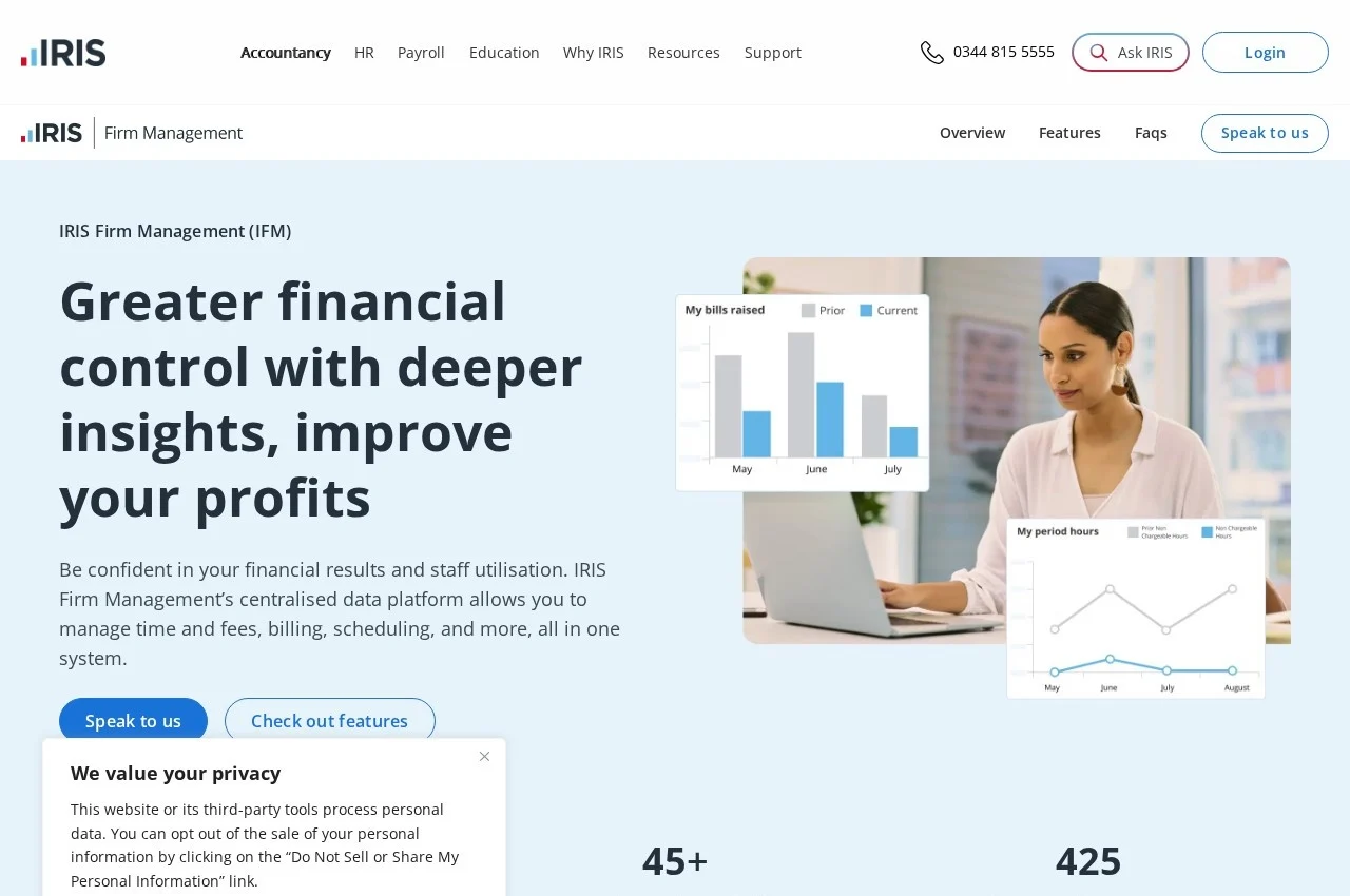 IRIS Firm Management screenshot