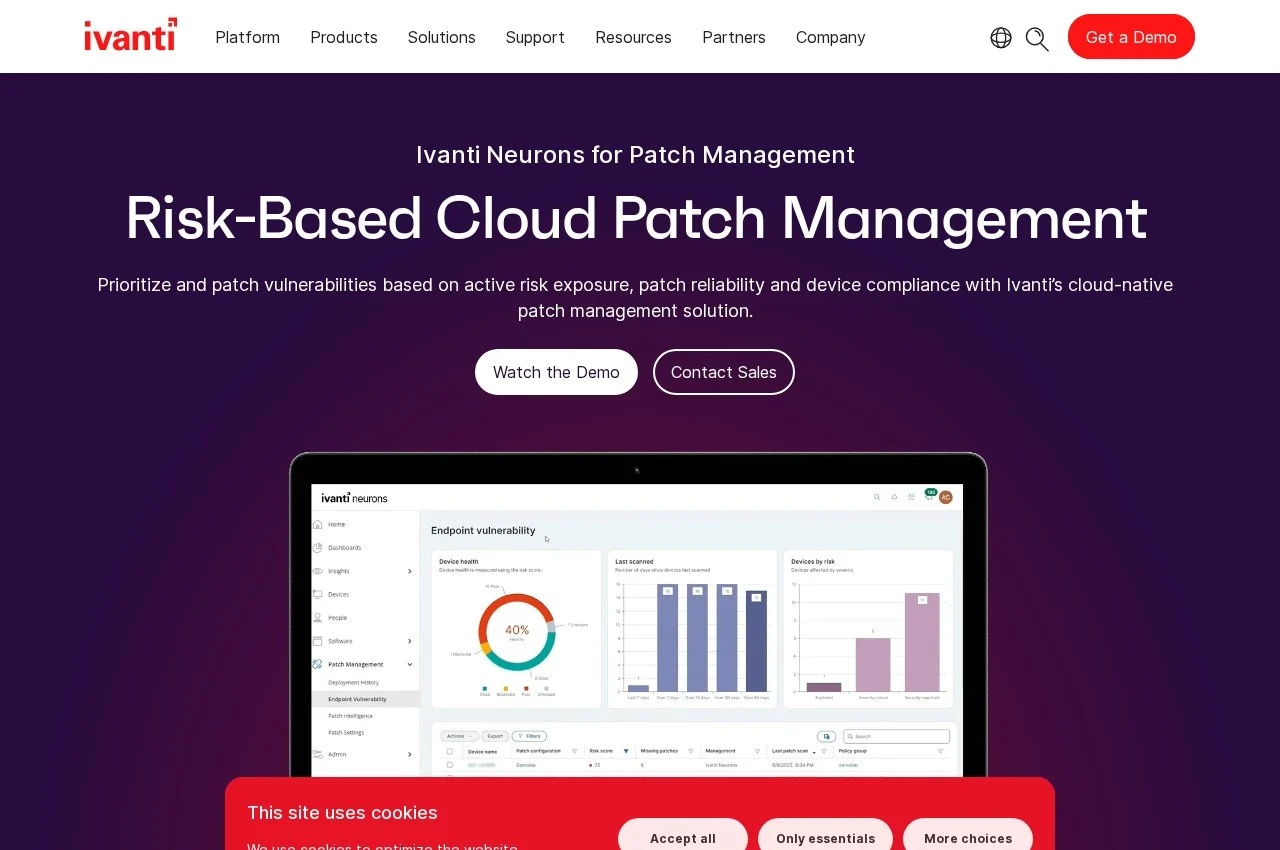 Ivanti Neurons for Patch Management screenshot