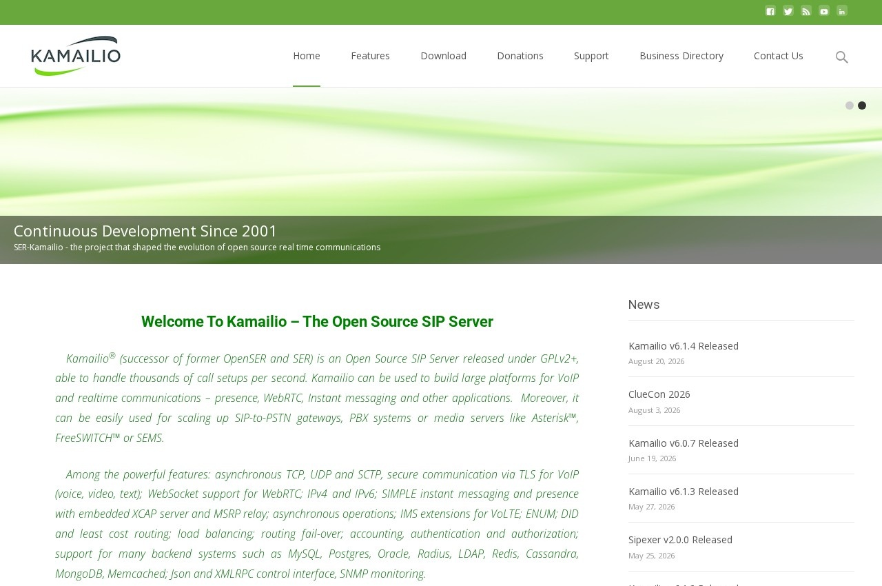 Kamailio screenshot