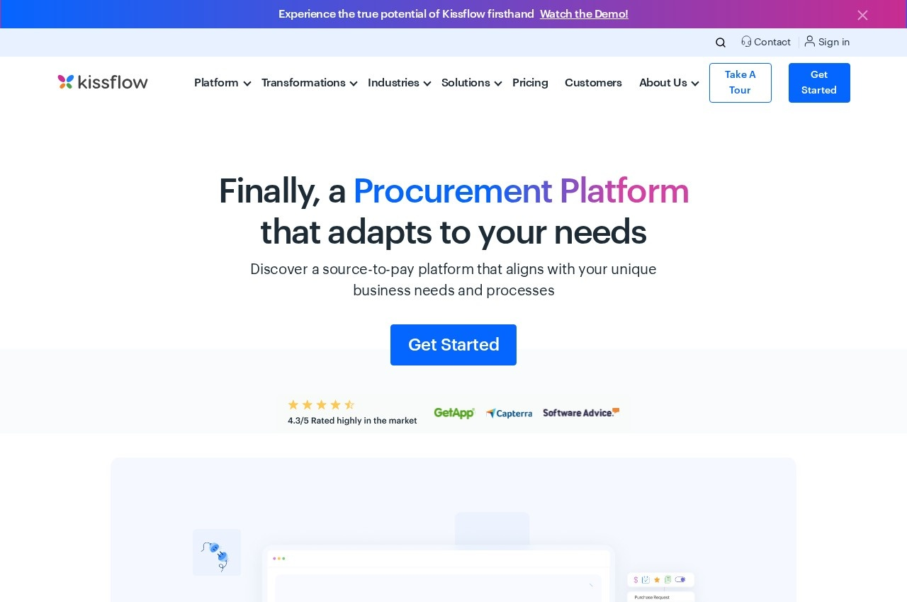 Kissflow Procurement Cloud screenshot