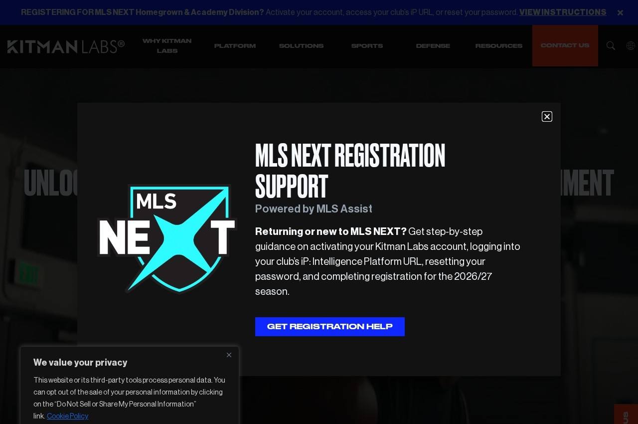 Kitman Labs screenshot