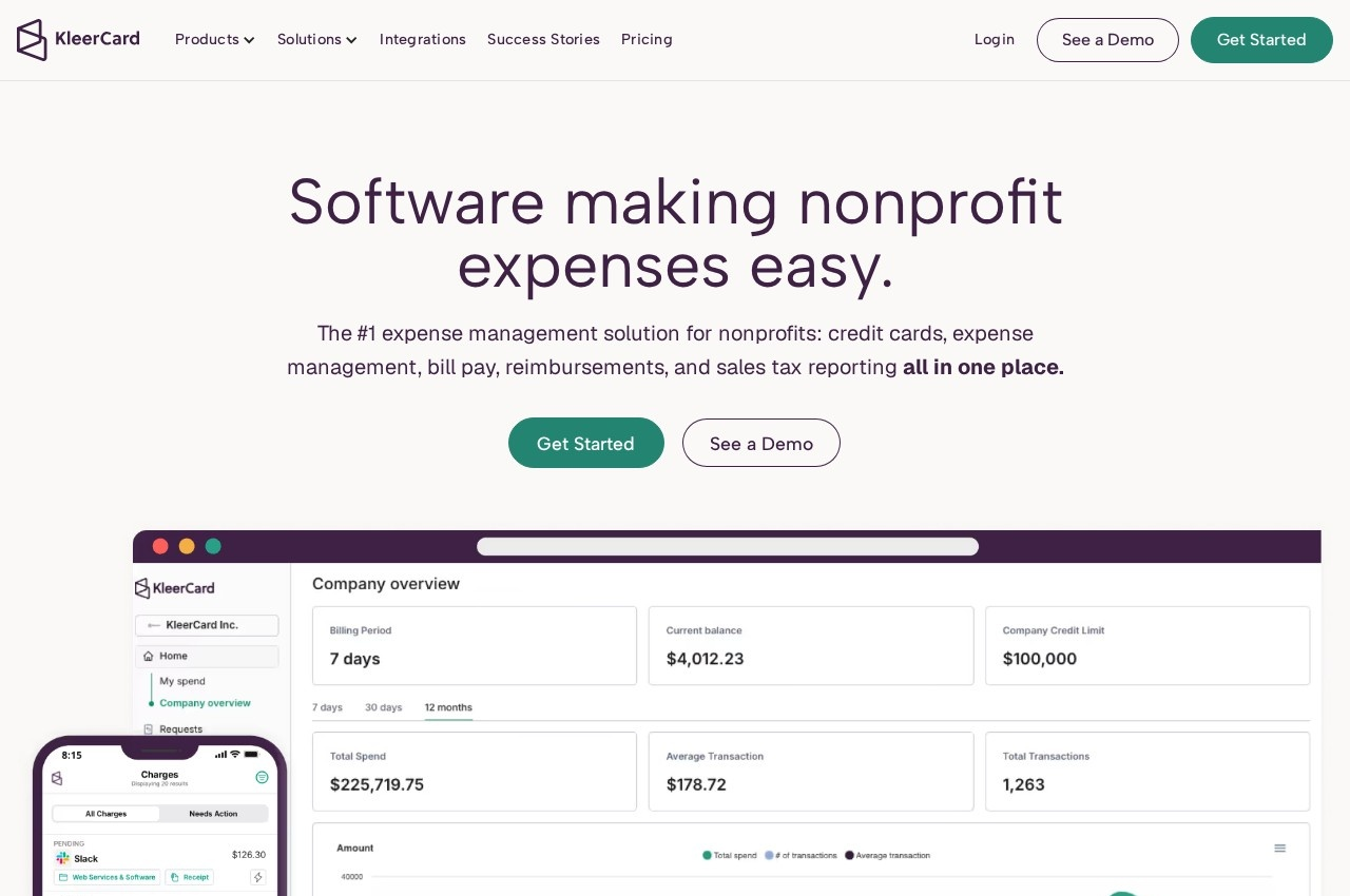 Kleercard screenshot