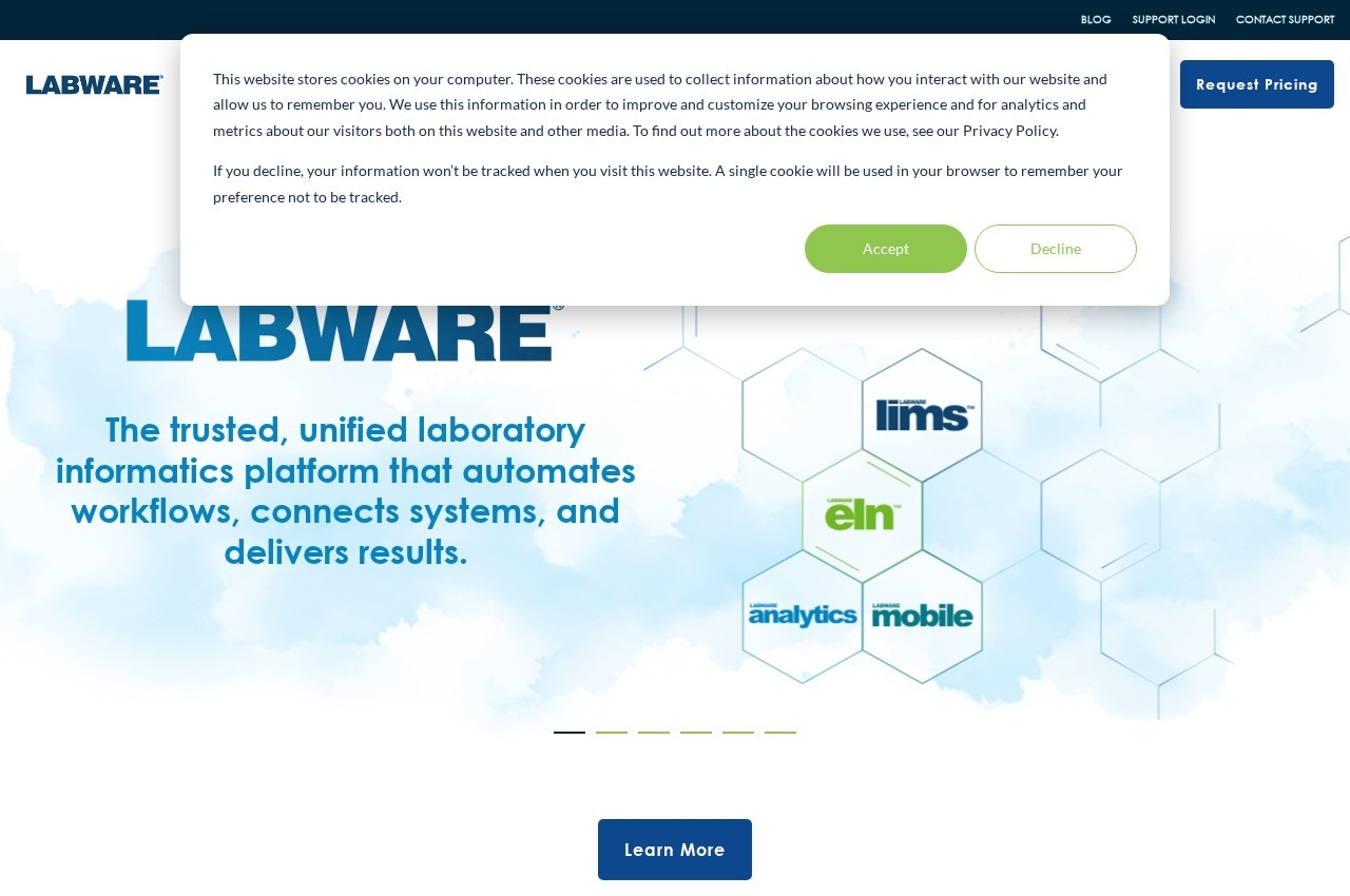 LabWare ELN screenshot