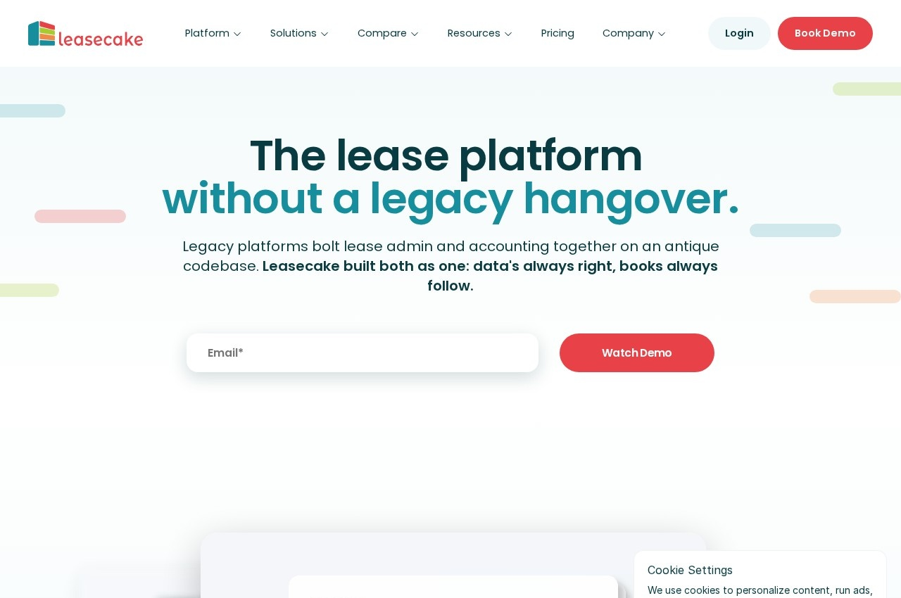 Leasecake screenshot