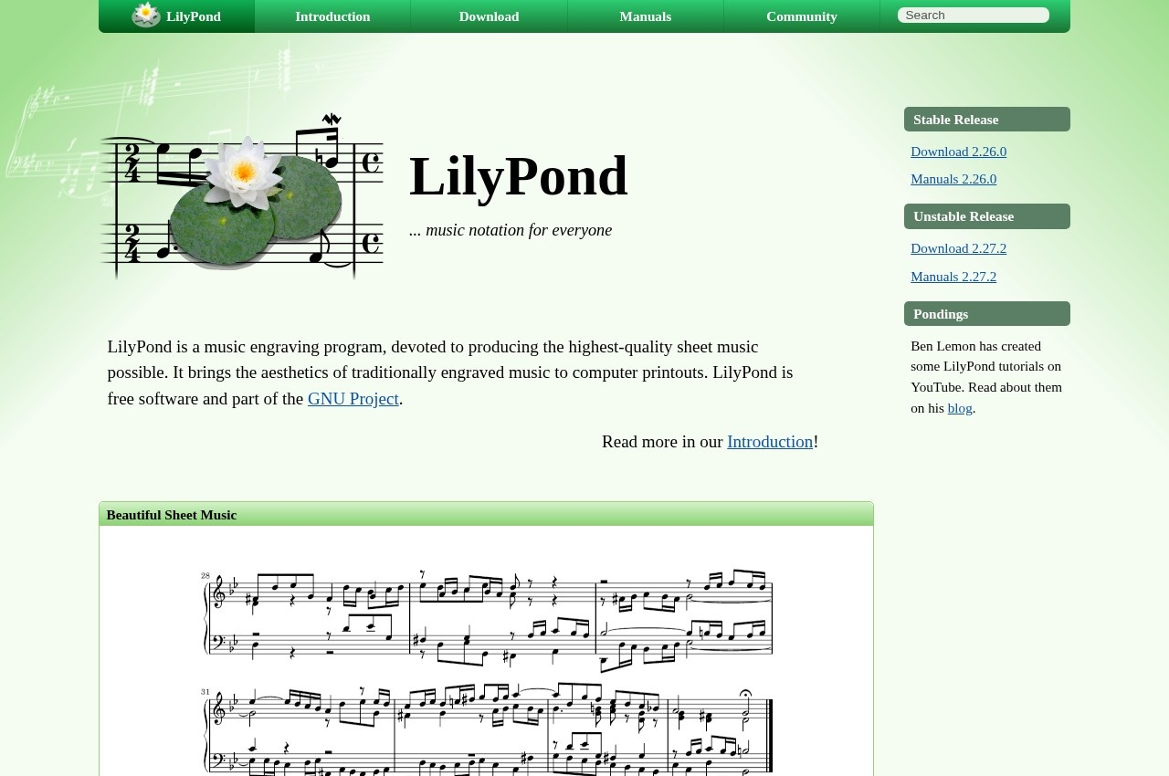 LilyPond screenshot