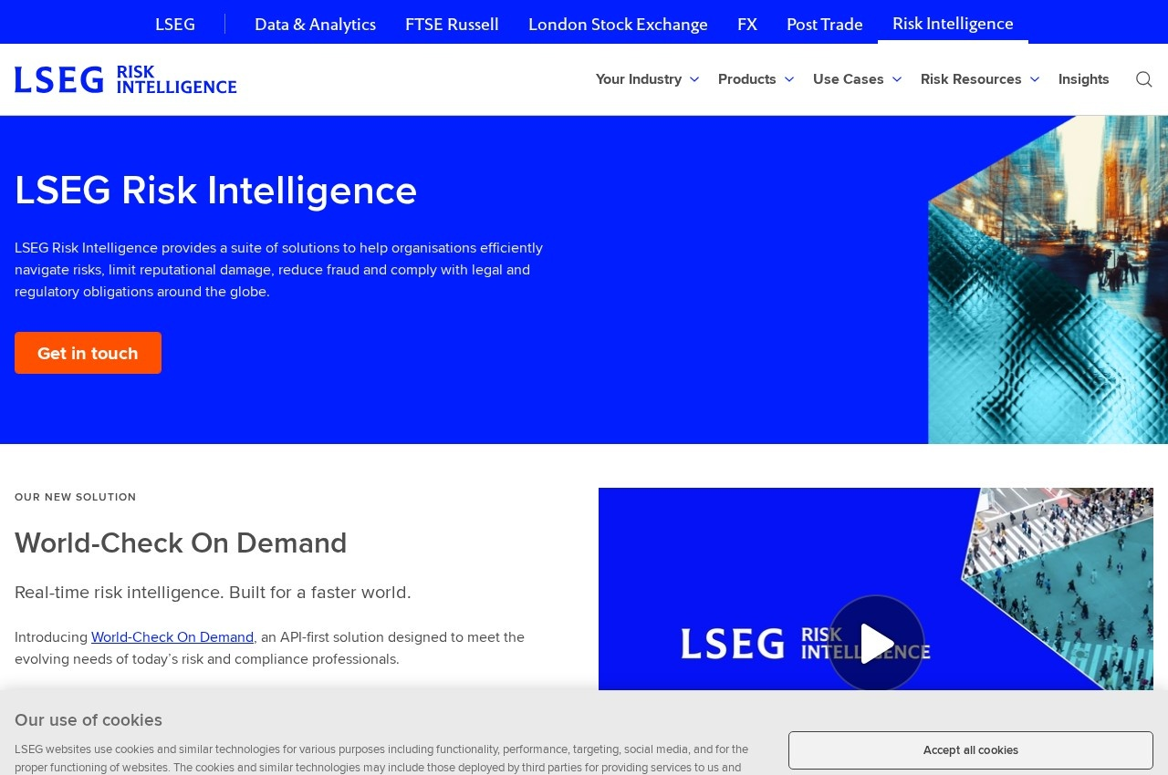 LSEG Risk Intelligence screenshot