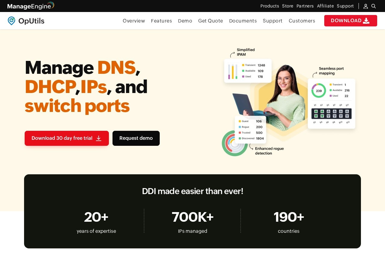 ManageEngine OpUtils screenshot