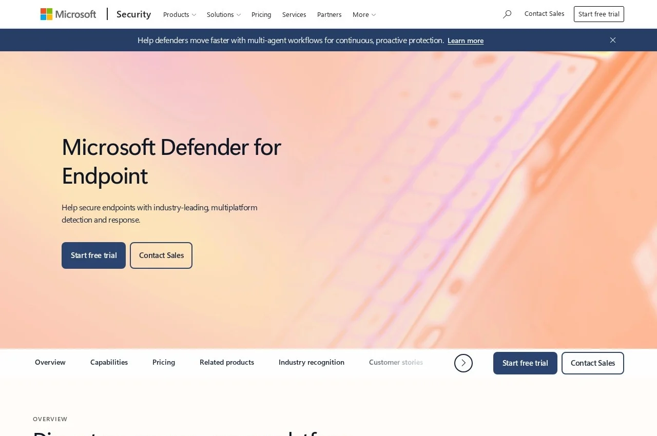 Microsoft Defender for Endpoint screenshot