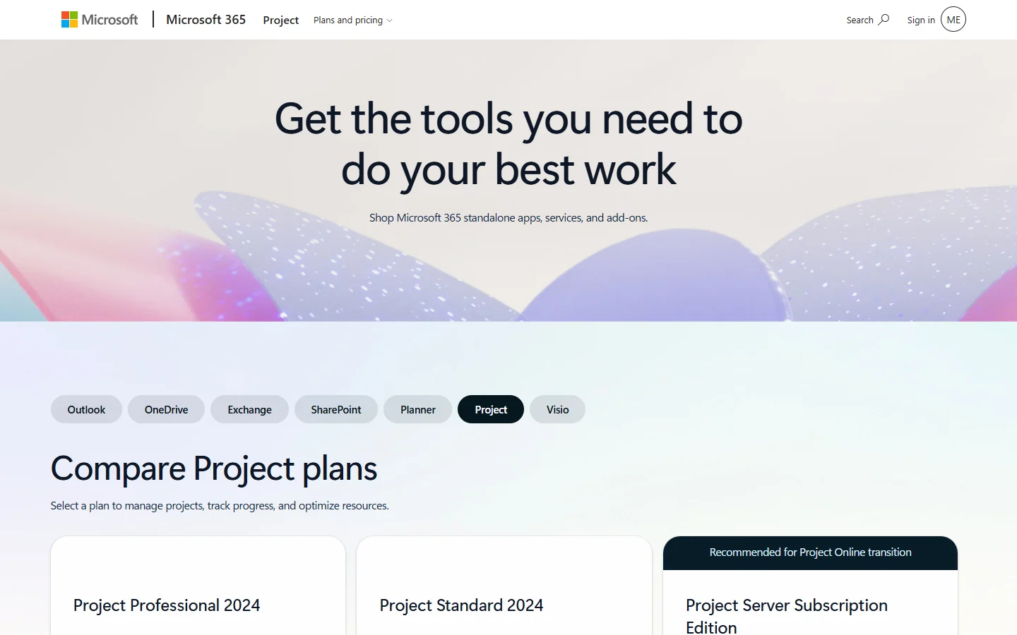 Microsoft Project screenshot