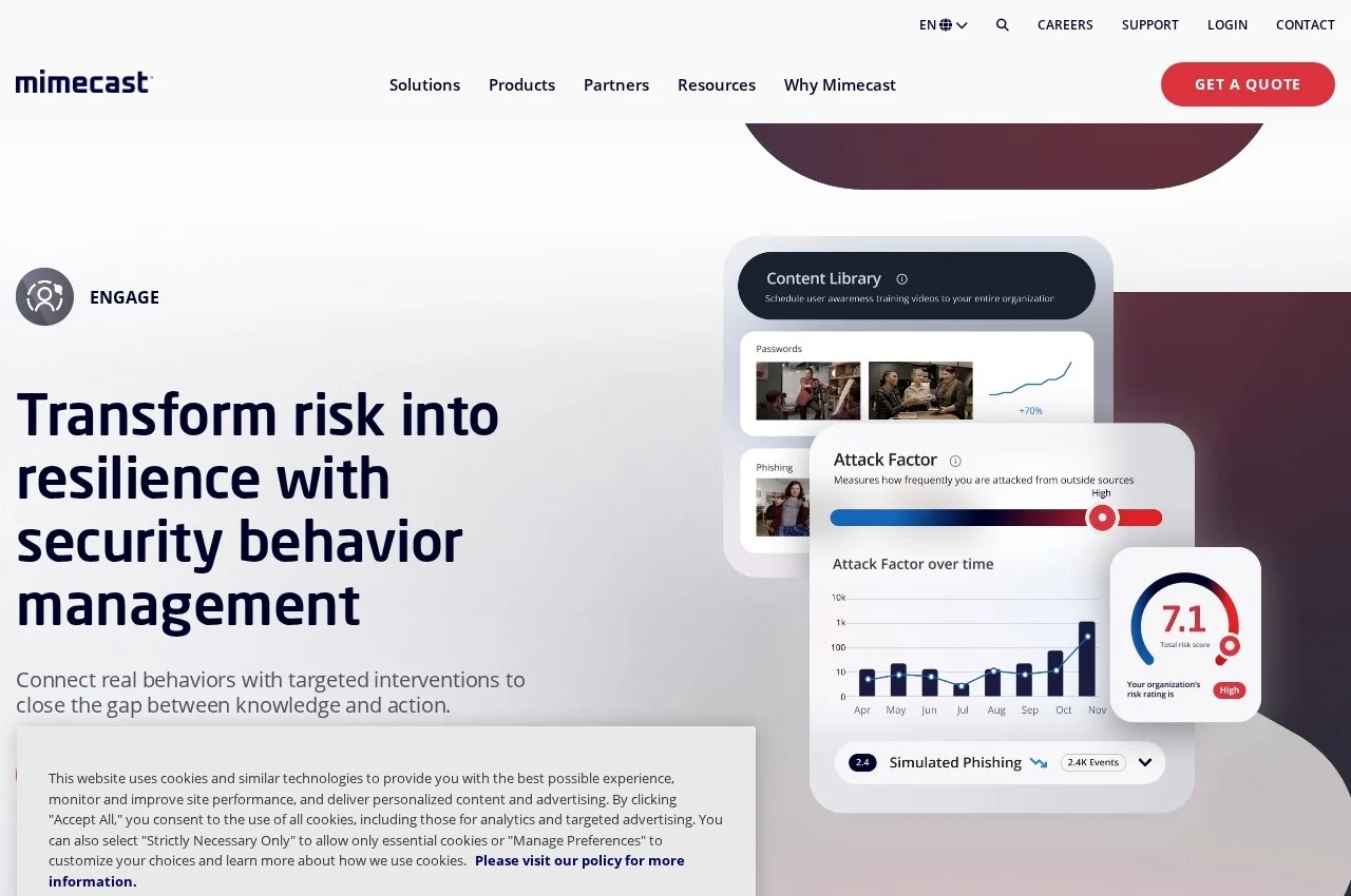 Mimecast Awareness Training screenshot