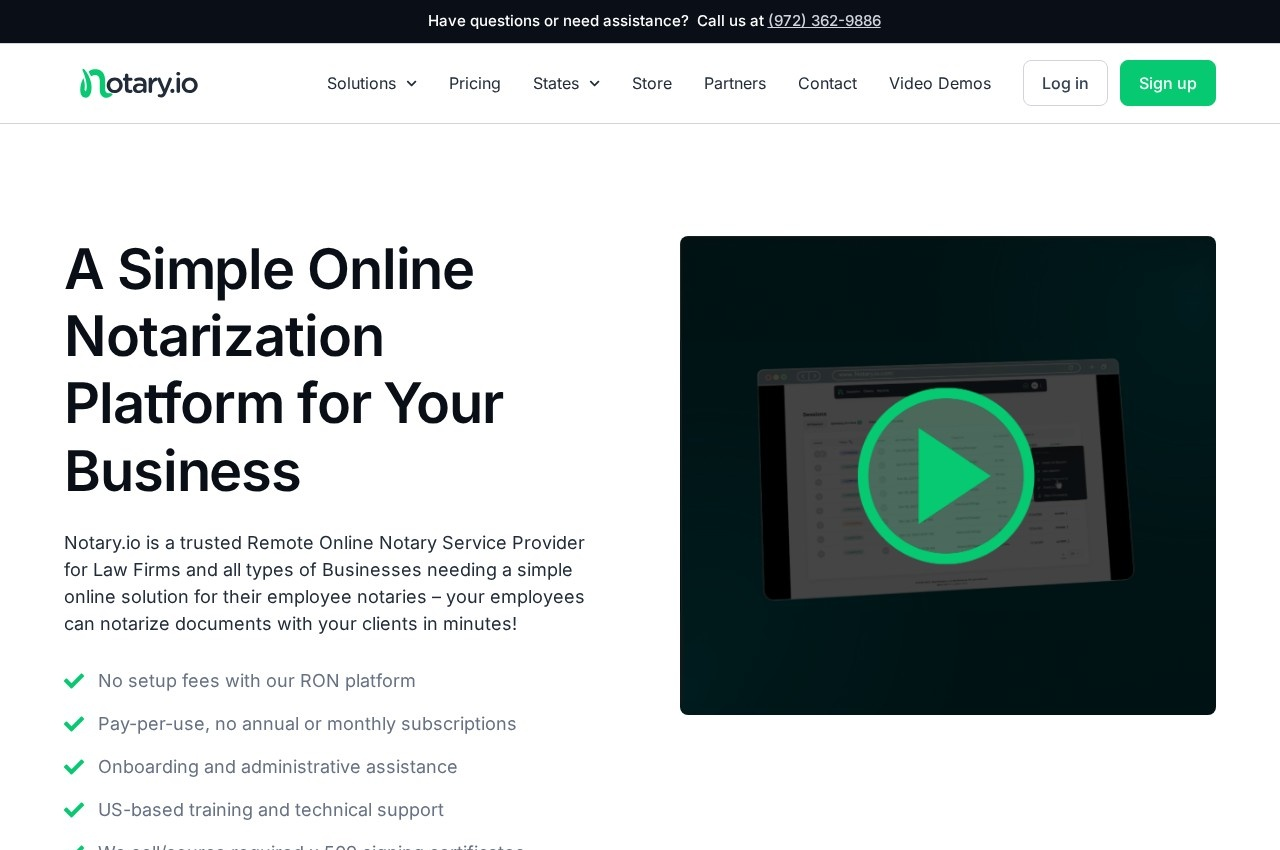 Notary.io screenshot