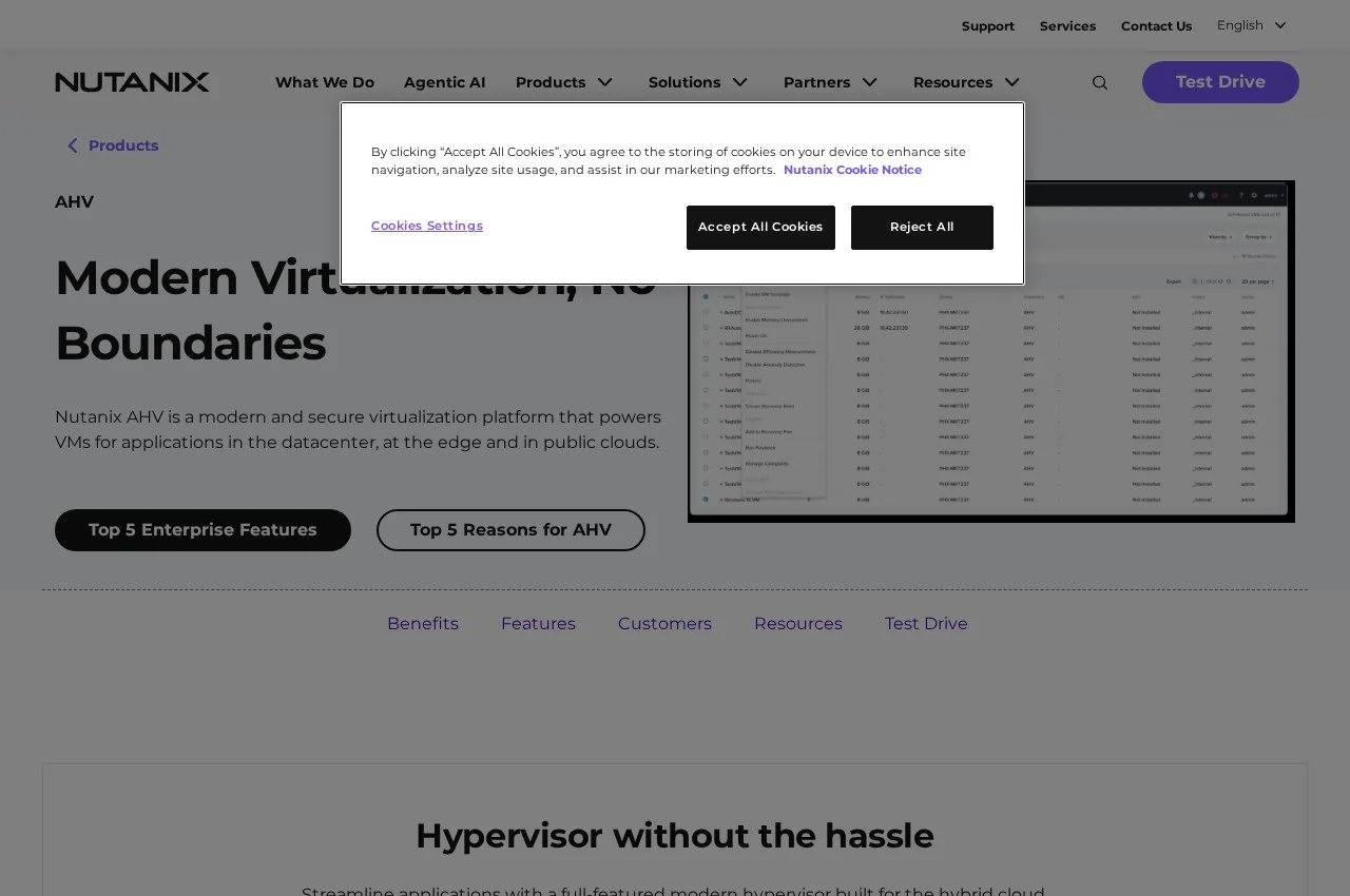 Nutanix AHV screenshot