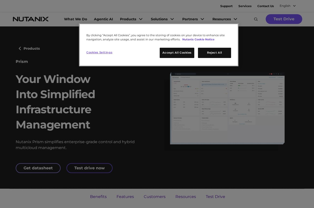 Nutanix Prism screenshot