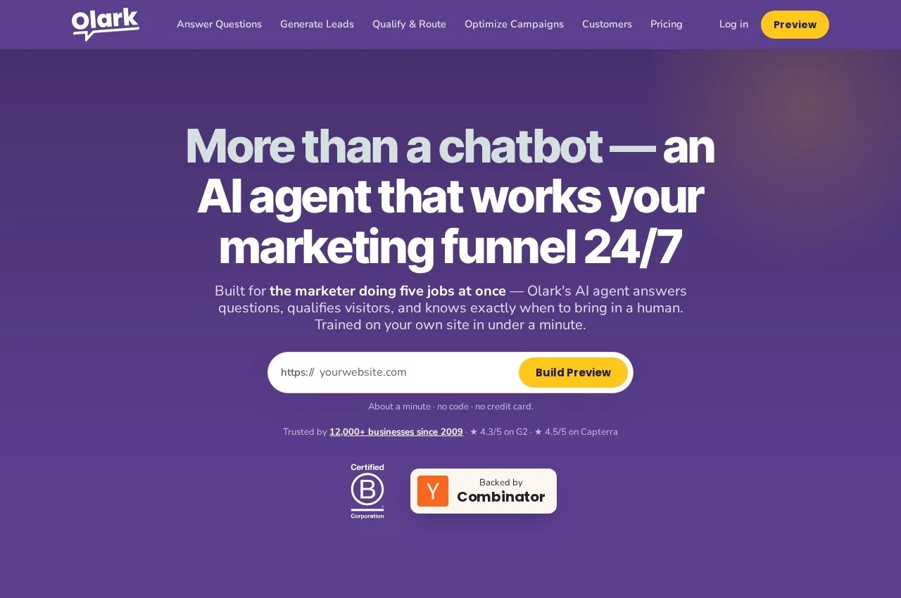 Olark screenshot