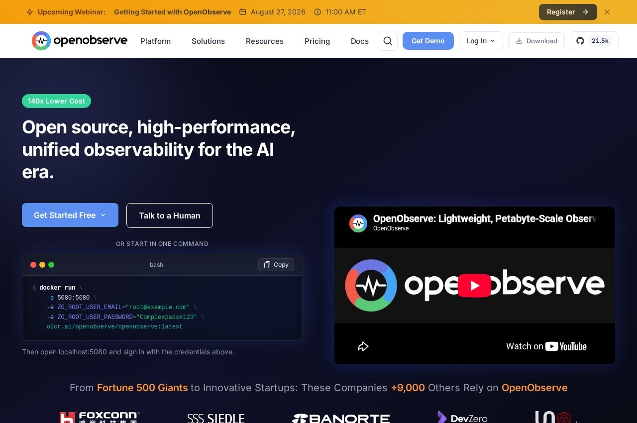 OpenObserve screenshot