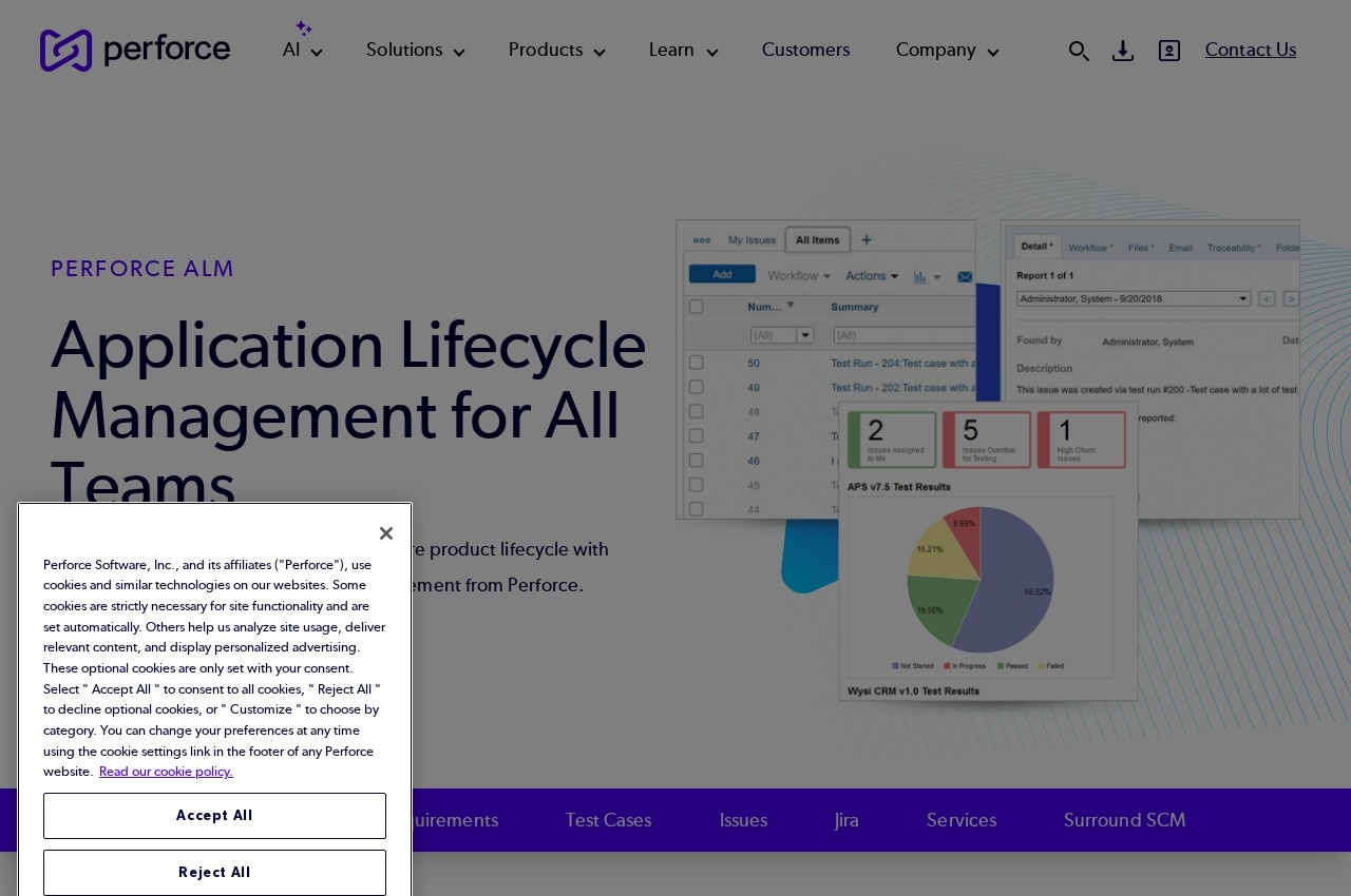 Perforce ALM screenshot