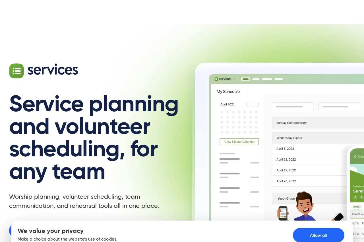 Planning Center Services screenshot