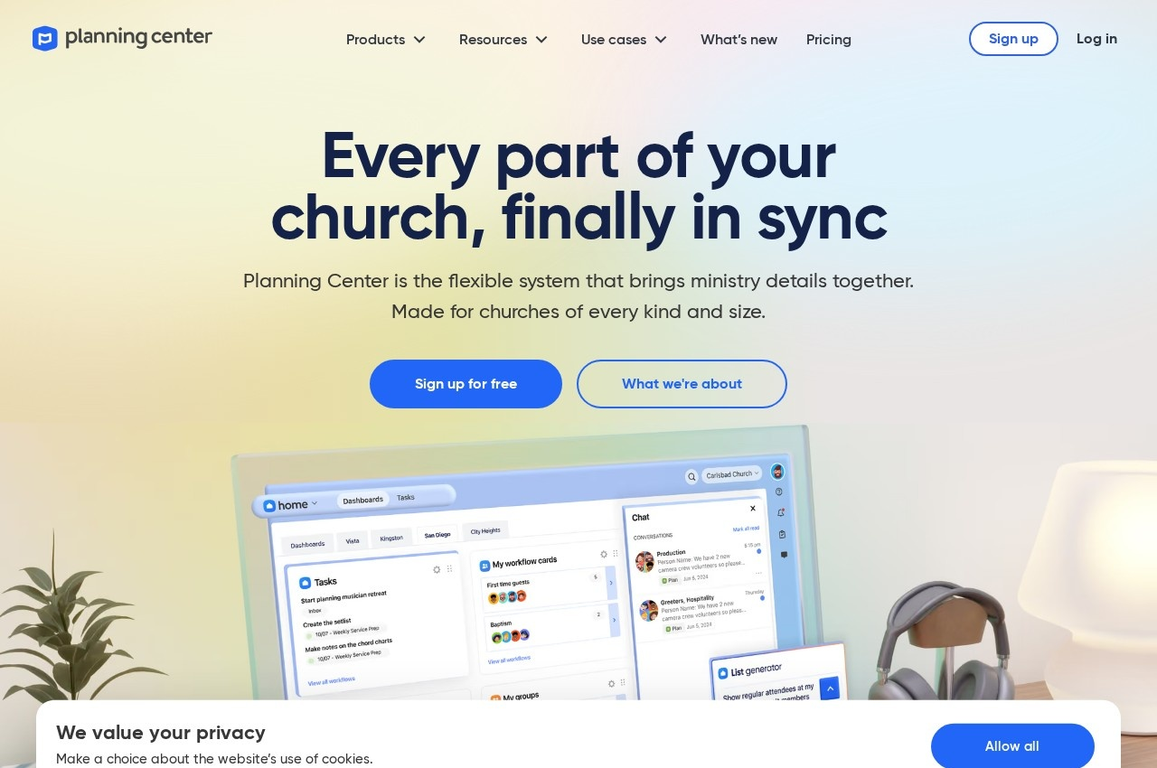 Planning Center screenshot