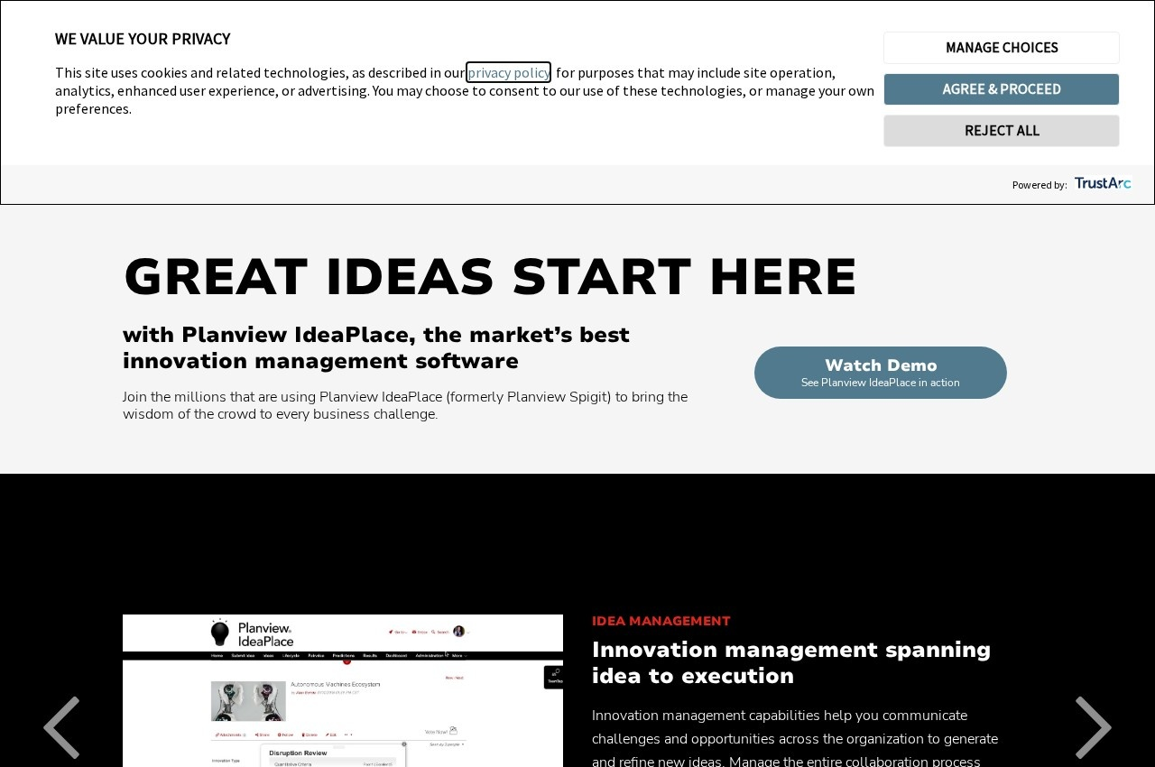 Planview IdeaPlace screenshot