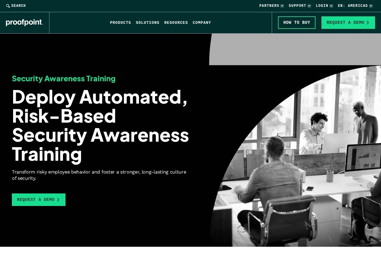 Proofpoint Security Awareness Training screenshot