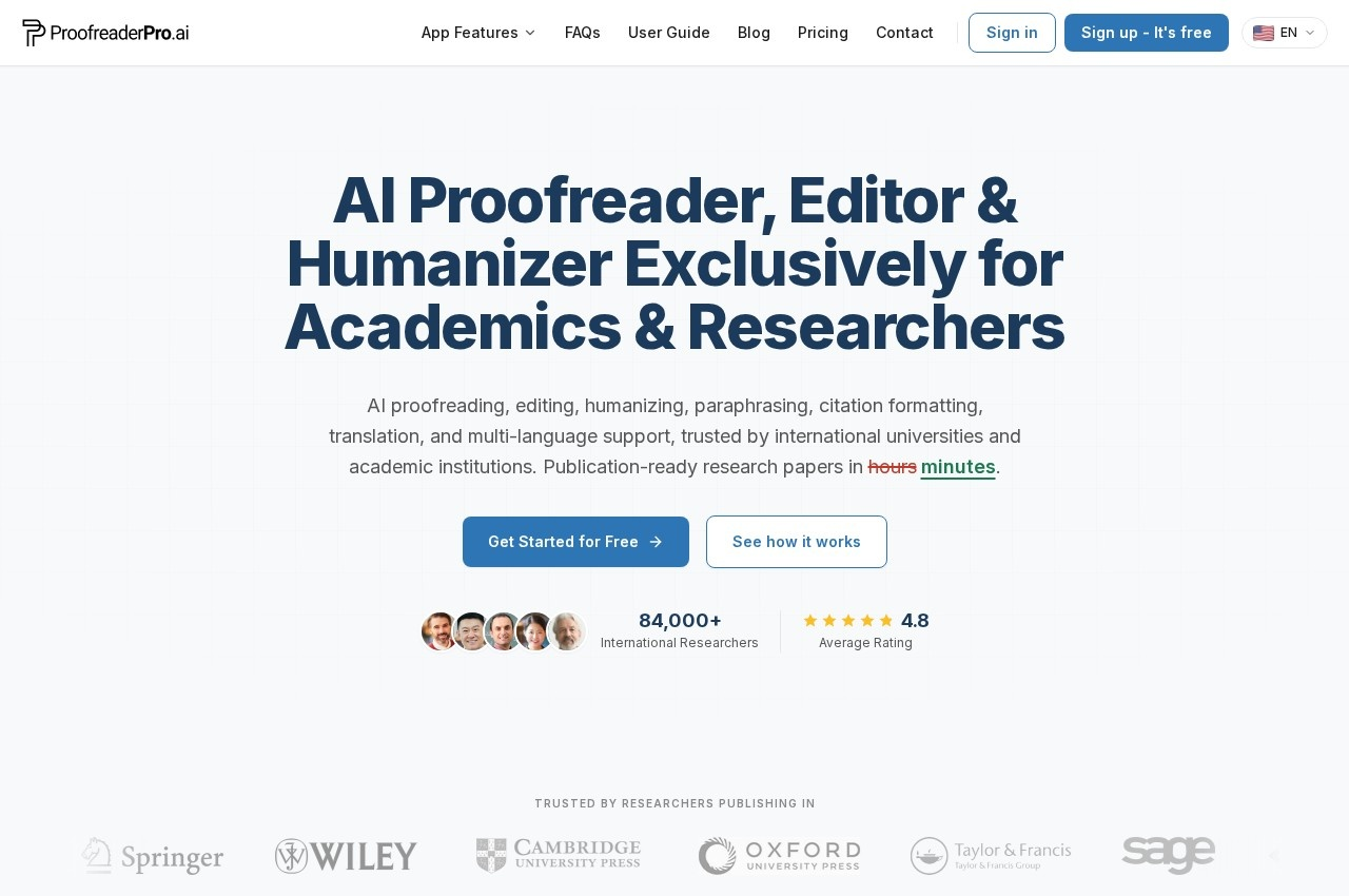ProofreaderPro.ai screenshot
