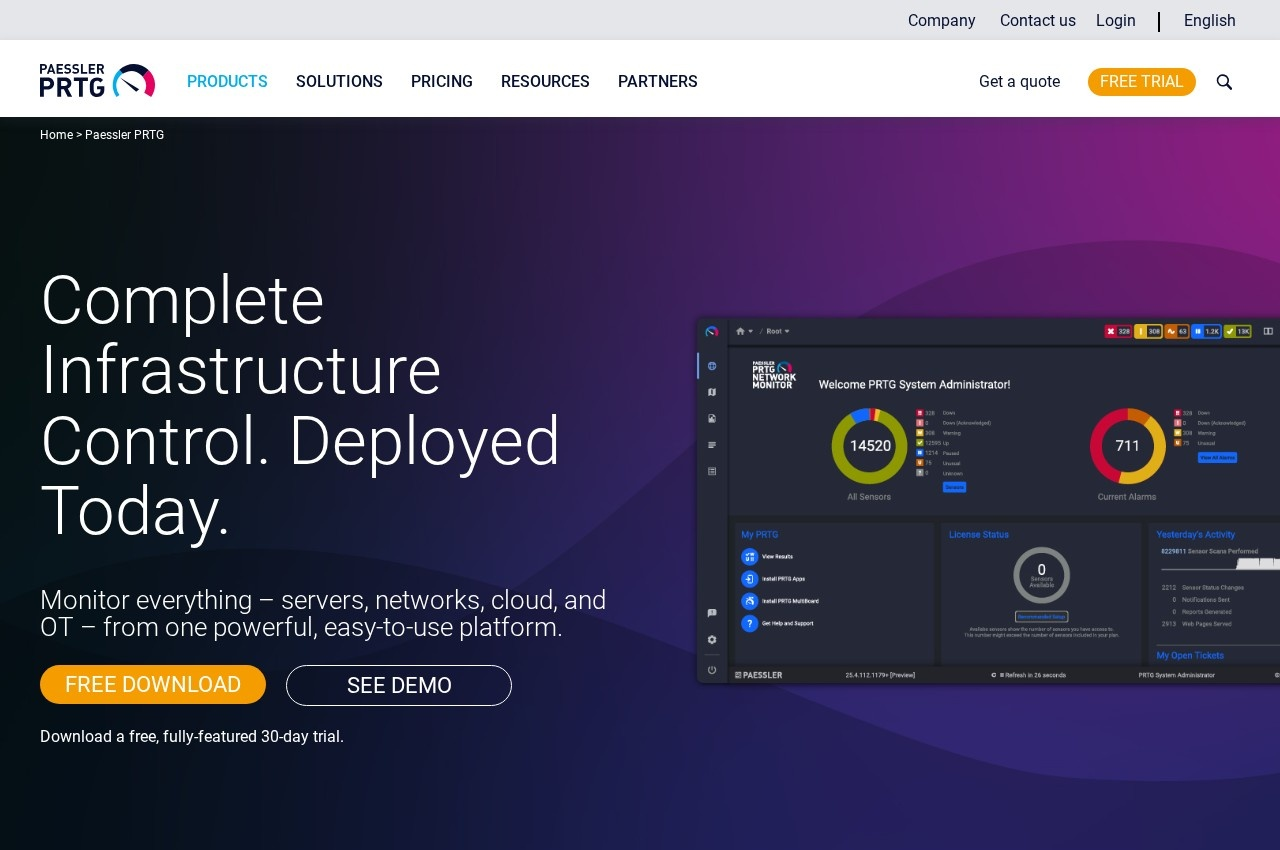 PRTG Network Monitor screenshot