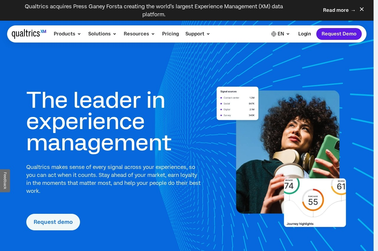 Qualtrics XM screenshot