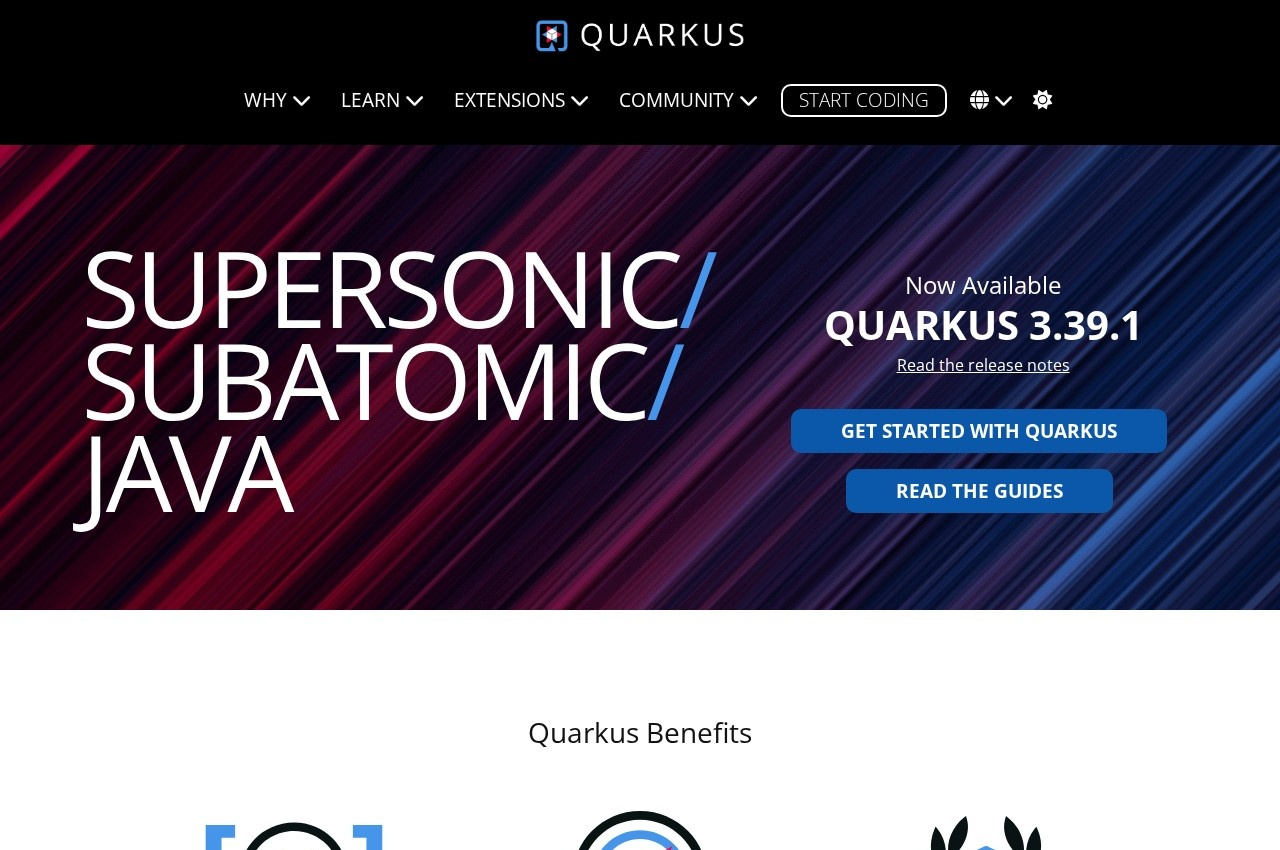 Quarkus screenshot