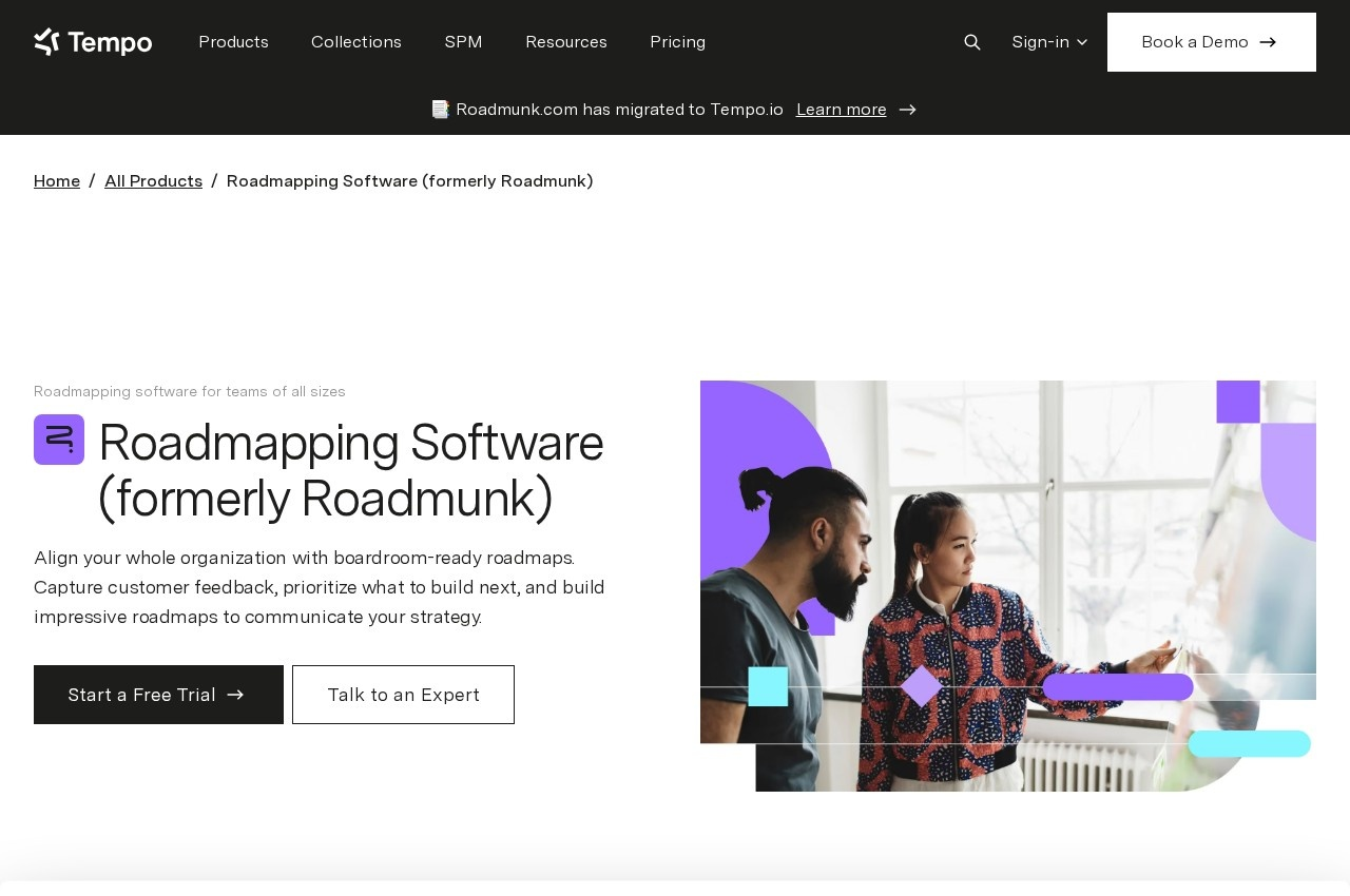 Roadmunk screenshot