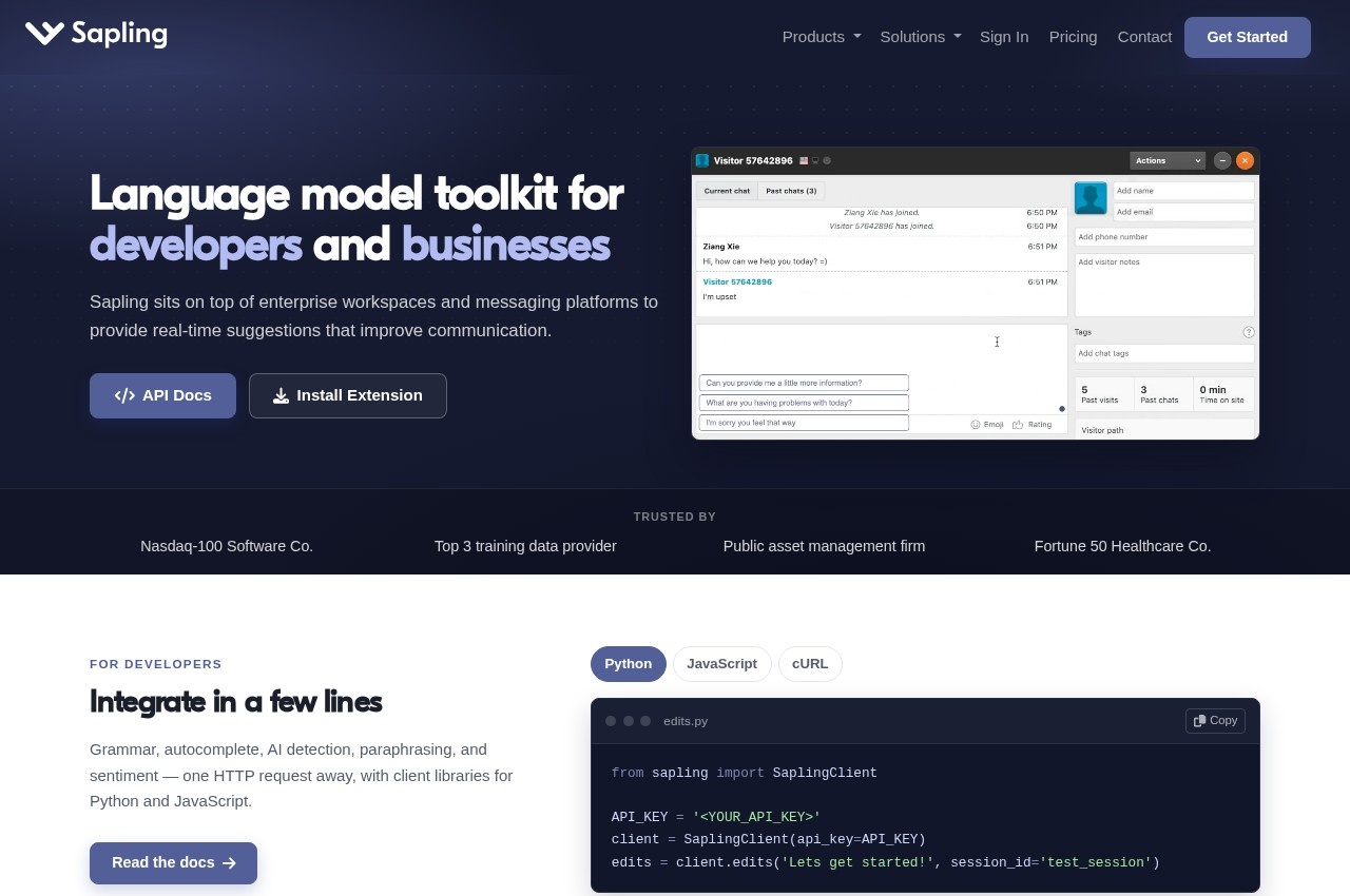 Sapling screenshot