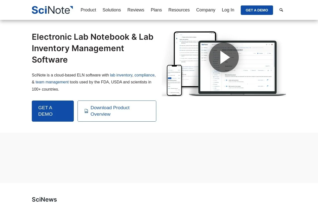 SciNote screenshot