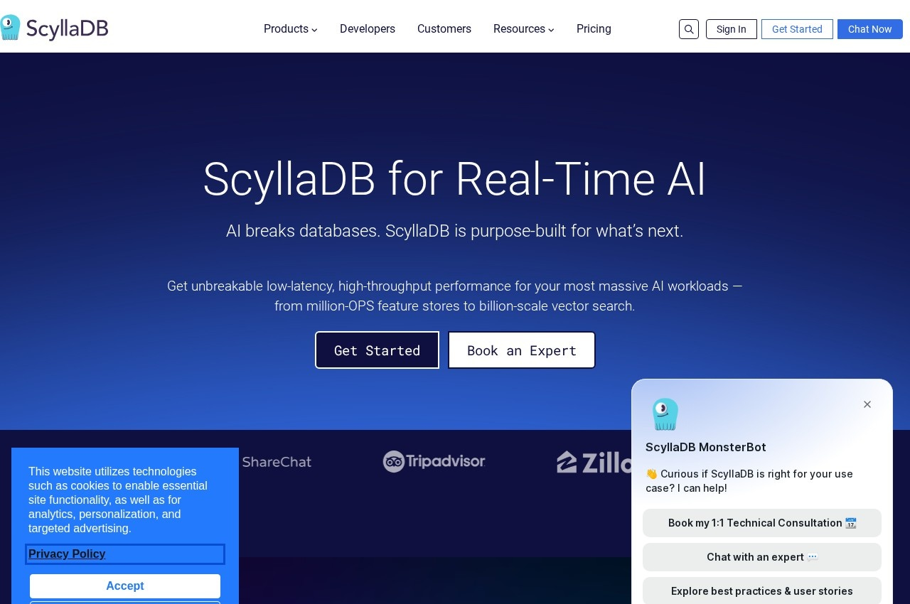 ScyllaDB screenshot
