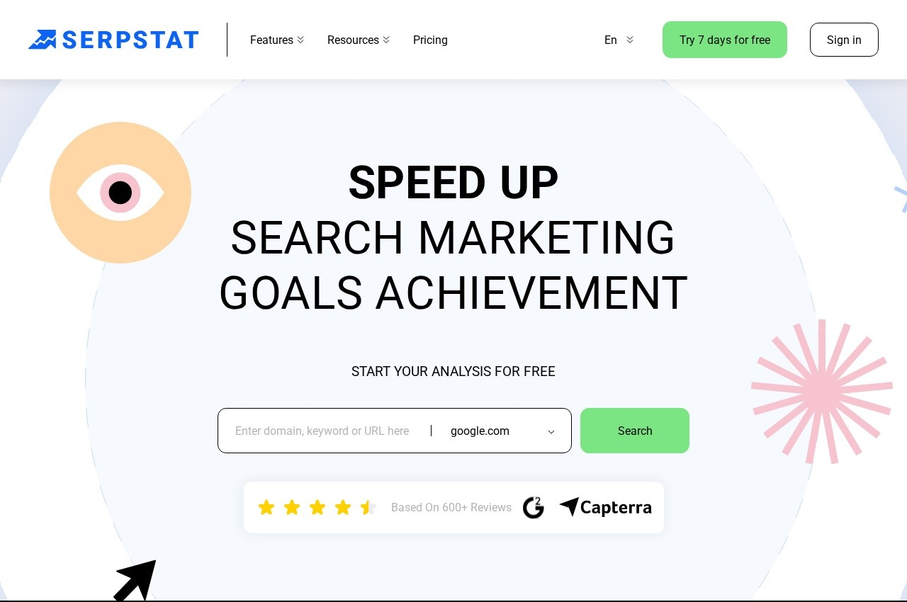 Serpstat screenshot