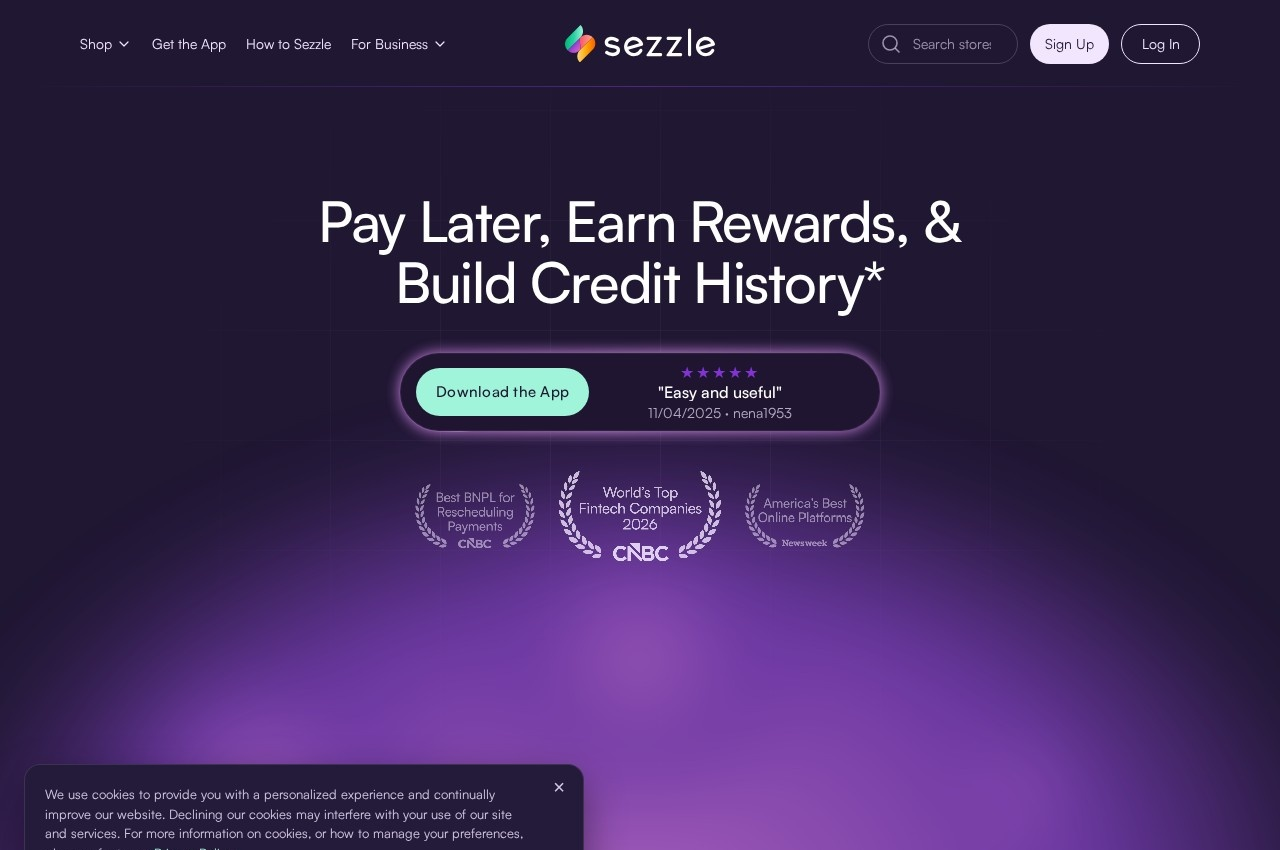 Sezzle screenshot