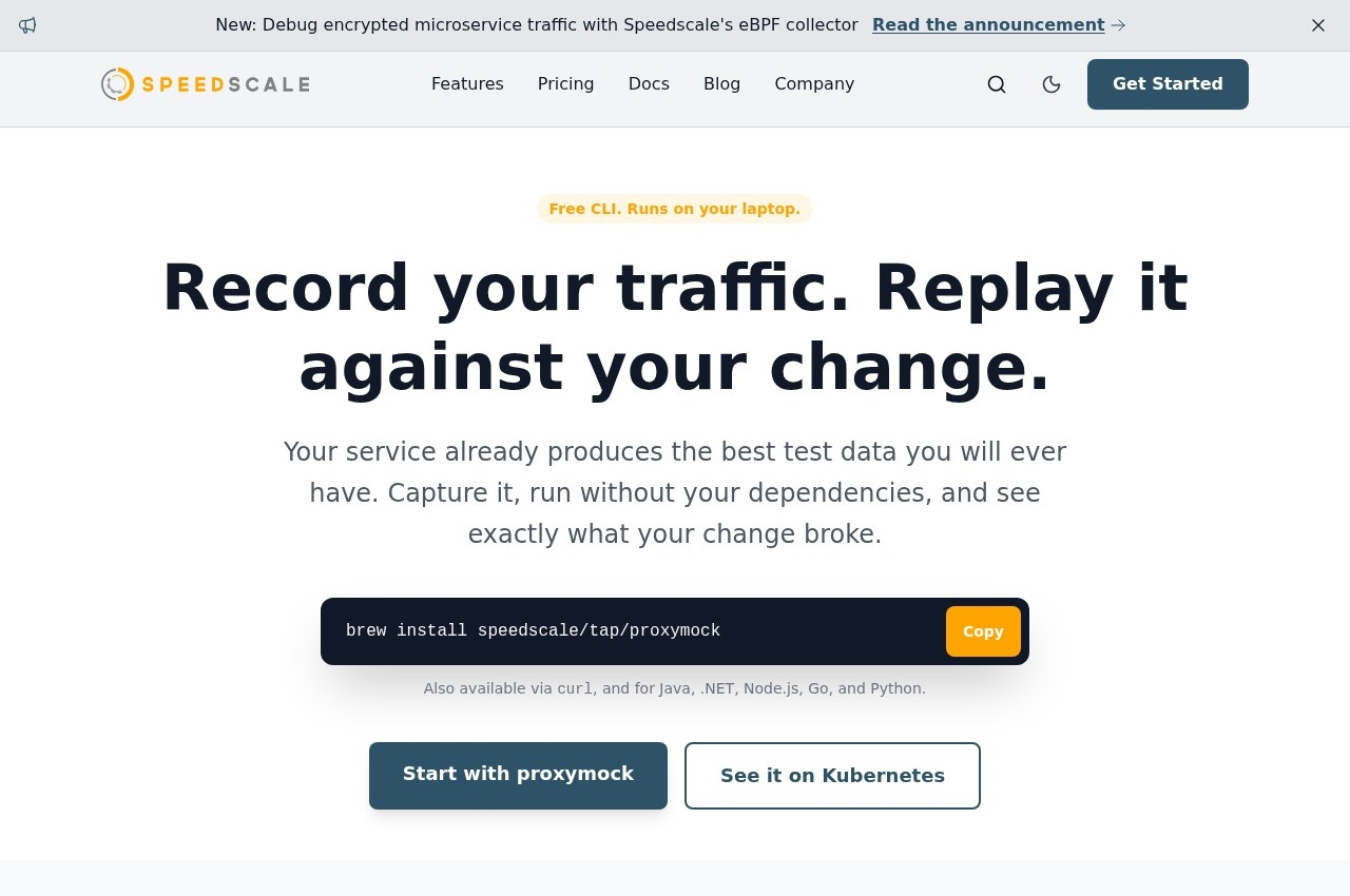 Speedscale screenshot