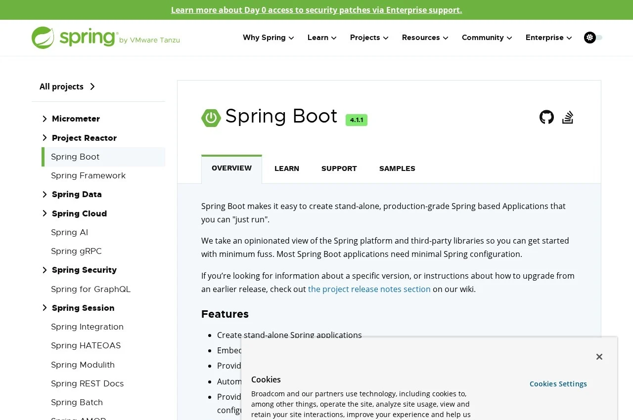 Spring Boot screenshot