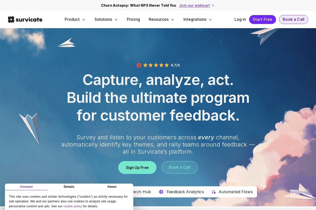 Survicate screenshot