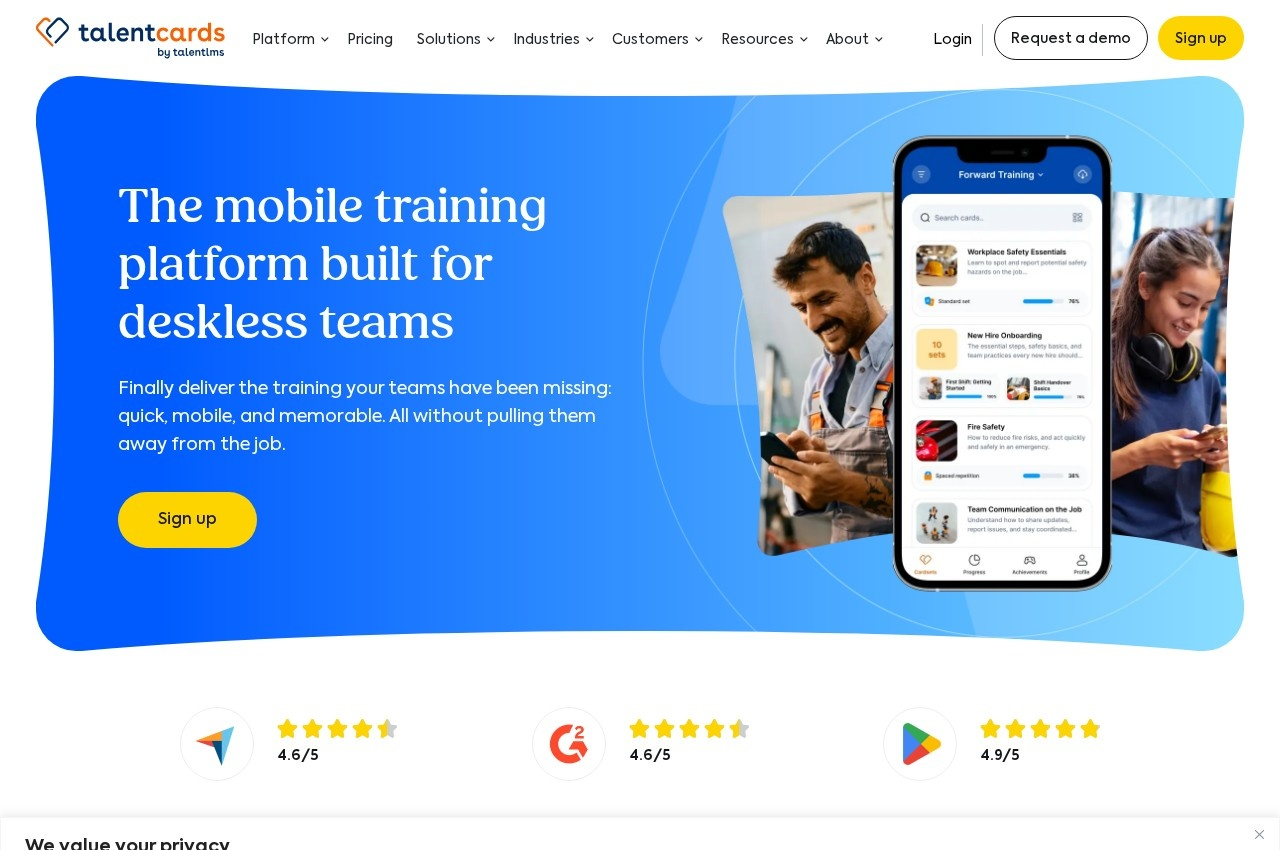 TalentCards screenshot