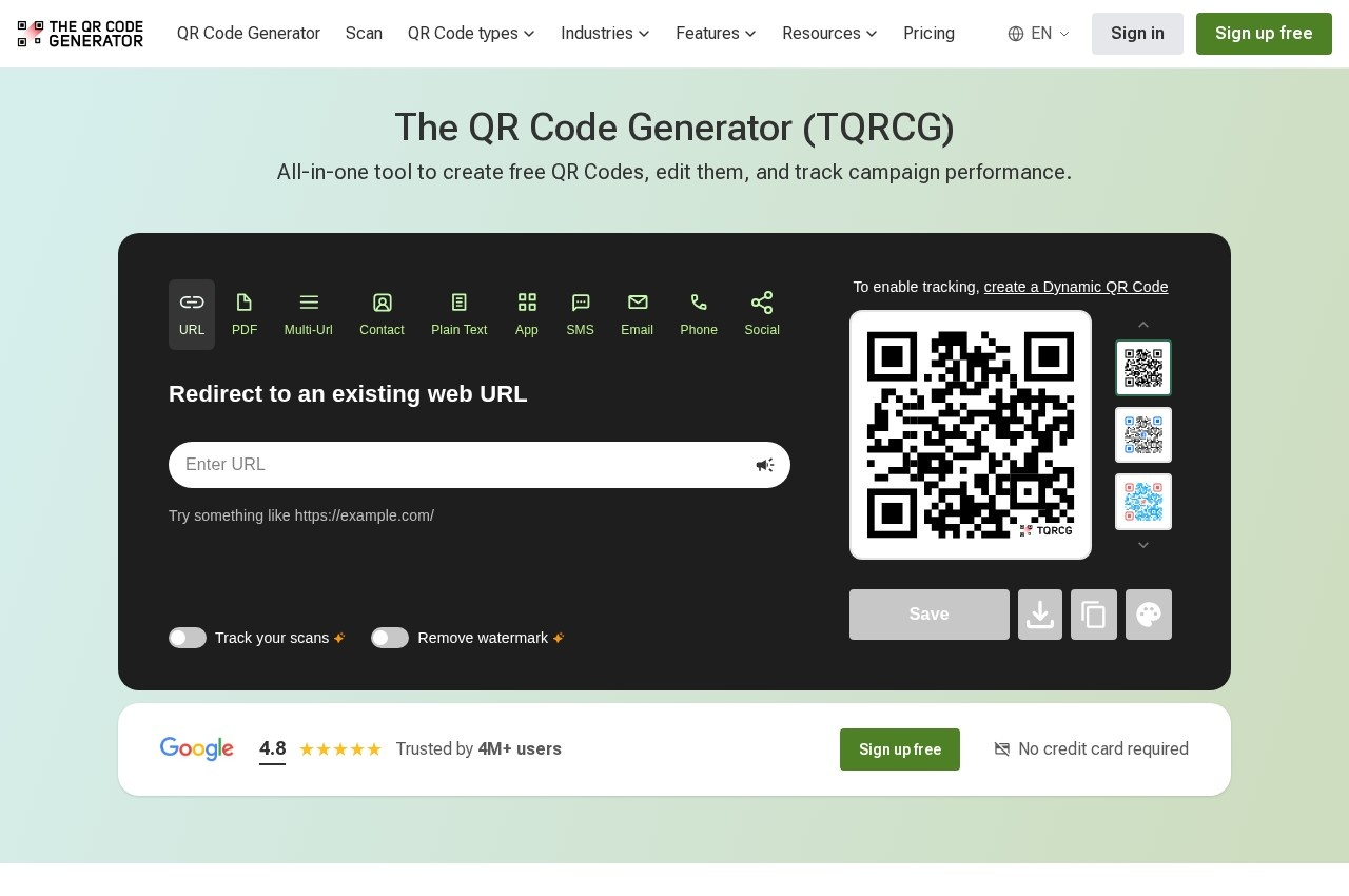 The QR Code Generator screenshot