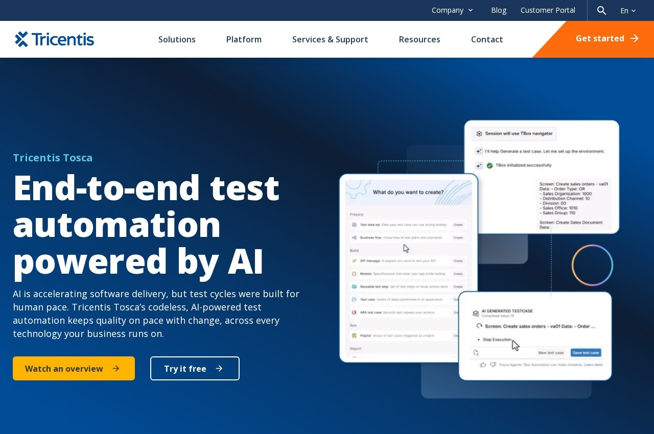 Tricentis Tosca screenshot