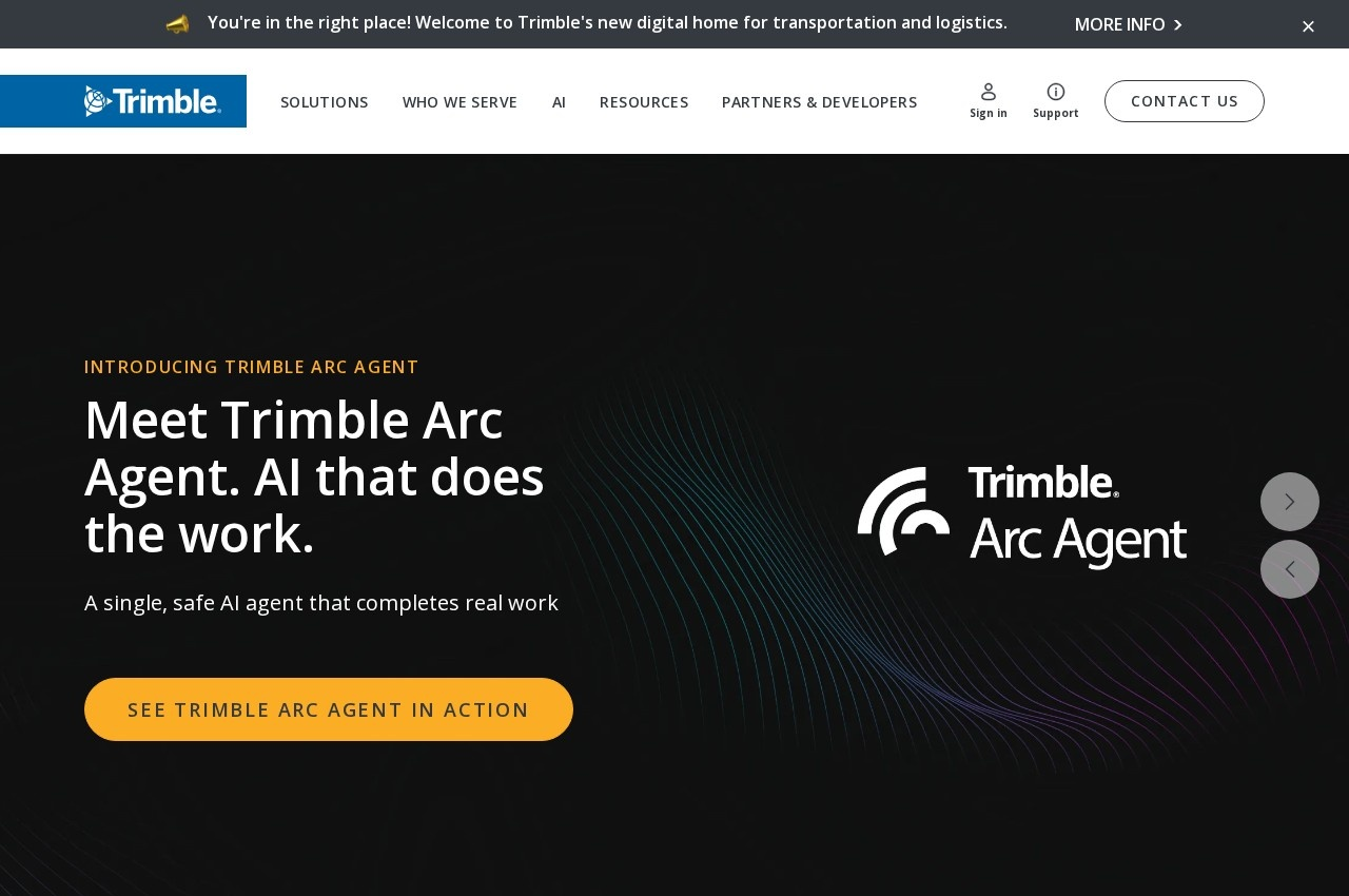 Trimble Transportation screenshot