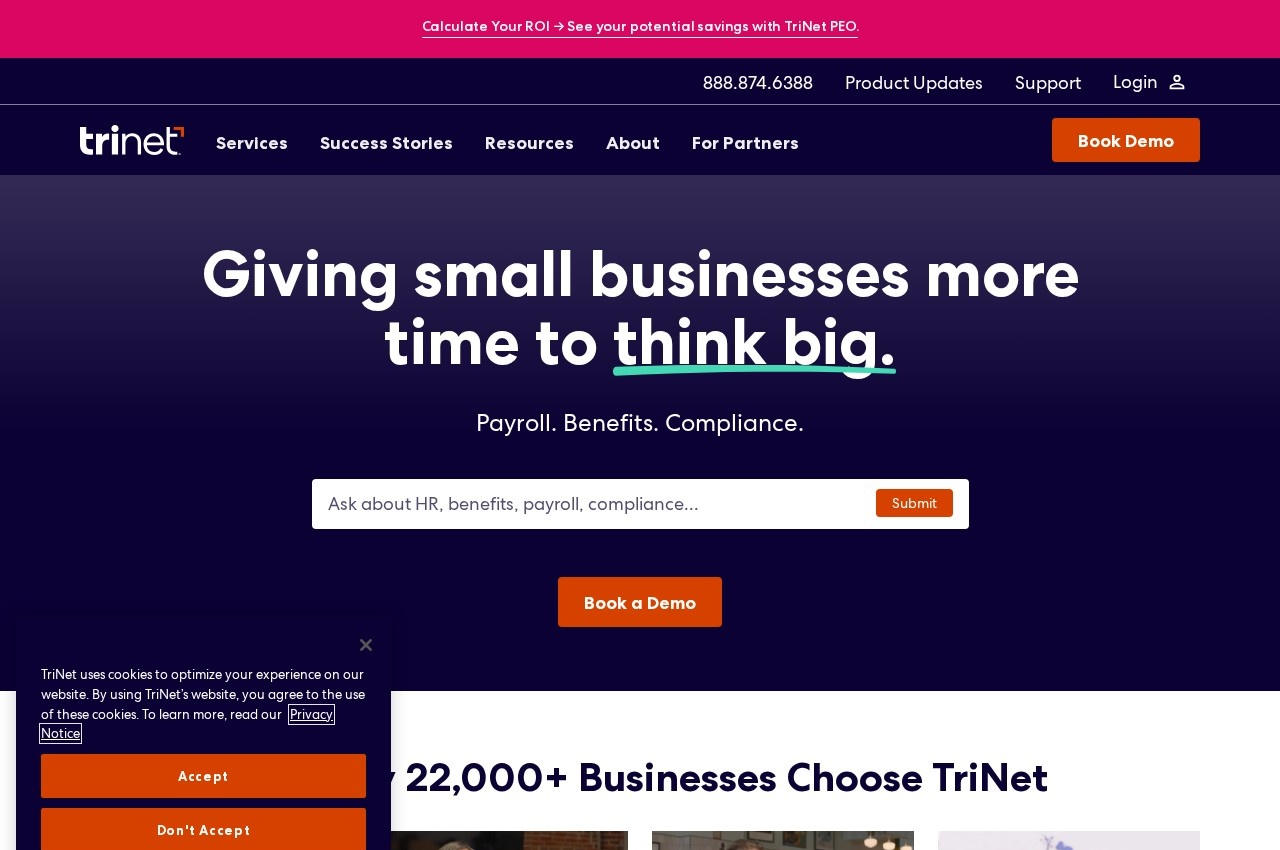 TriNet screenshot
