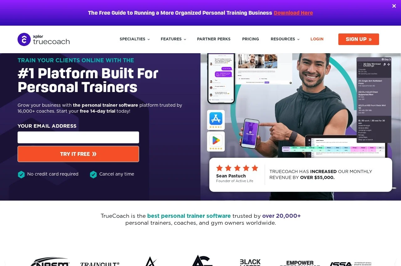 TrueCoach screenshot