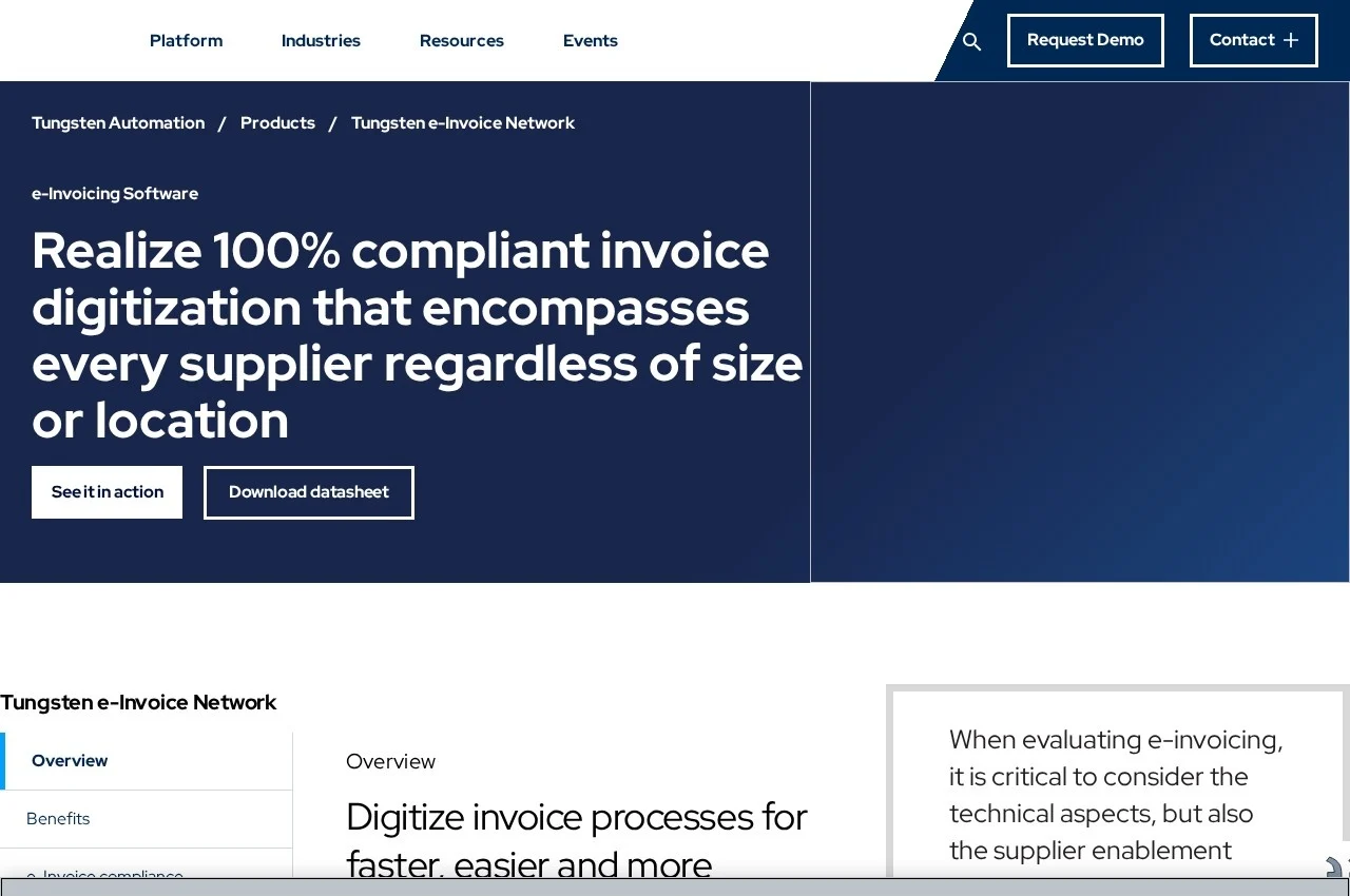 Tungsten Network screenshot