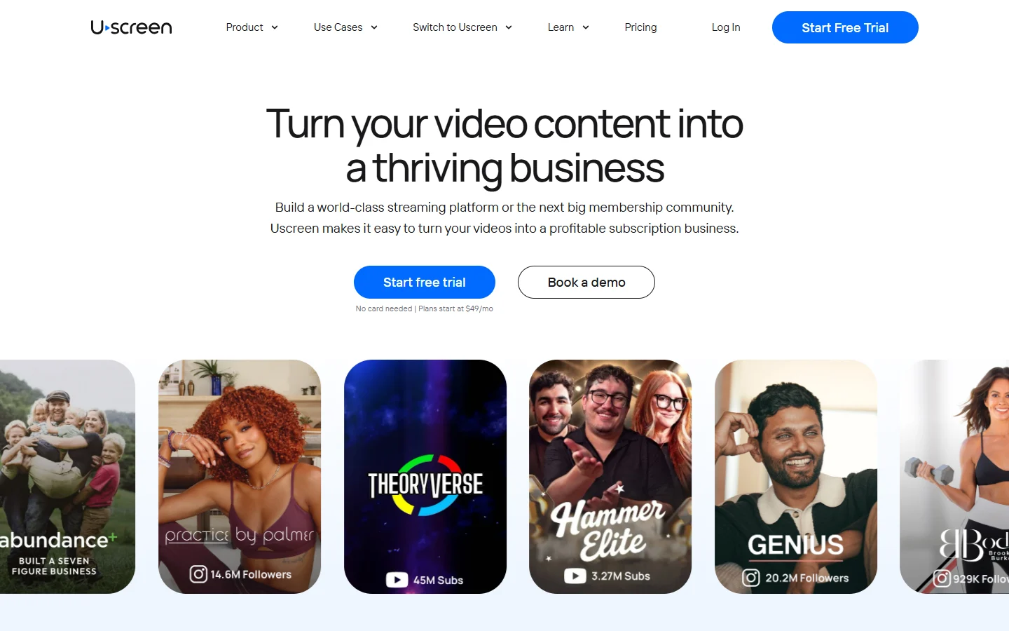 Uscreen screenshot