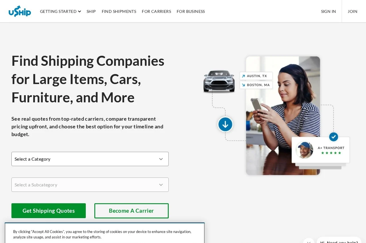 uShip screenshot