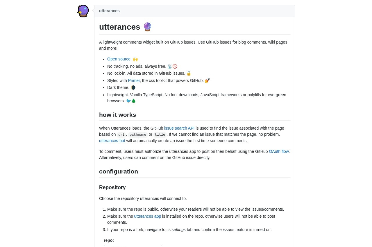 Utterances screenshot
