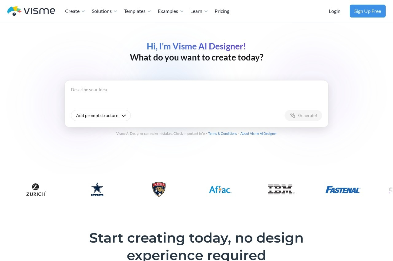 Visme screenshot
